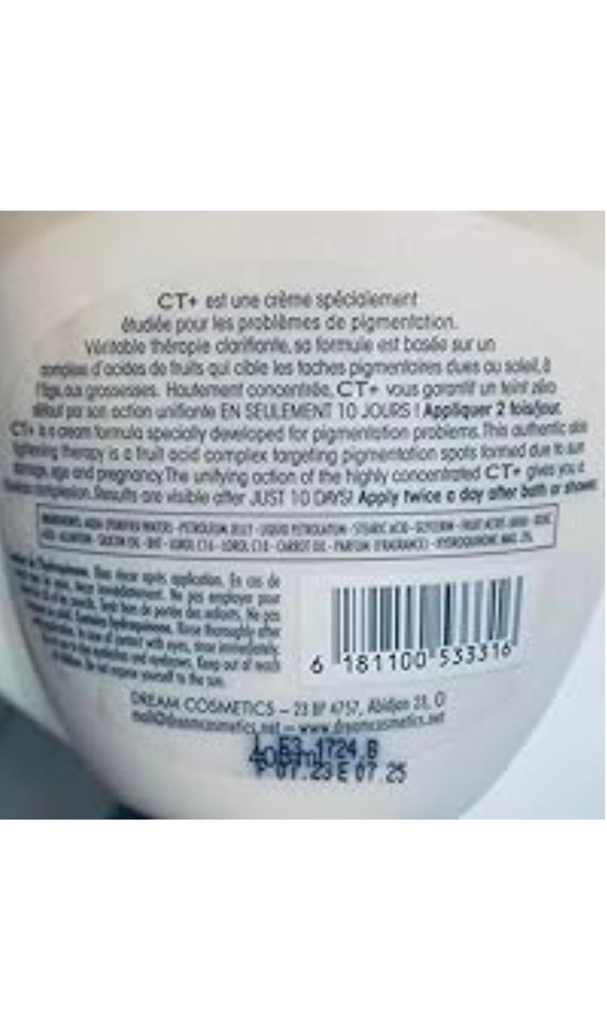 Thumbnail of CT+ Clear Therapy Cream 400ml.