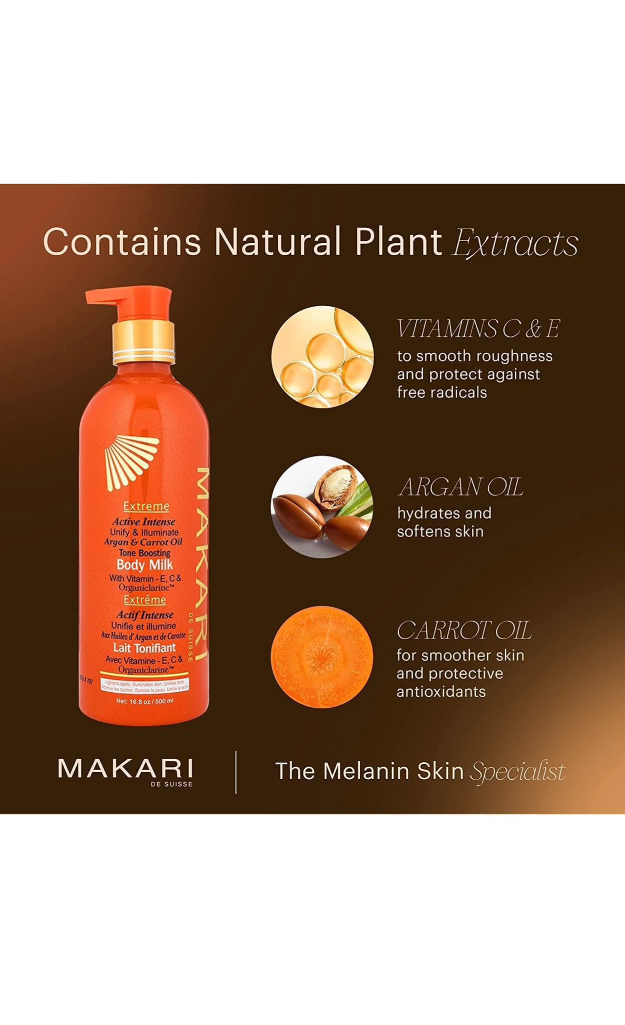 Thumbnail of MAKARI Extreme Active Intense Carrot & Argan Oil Body Milk 16.8 oz.